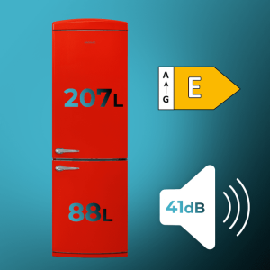 Frigorífico Combi Cecotec Bolero CoolMarket Combi Origin 294+ Red E Capacidad de 294 Litros