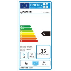 Televisor Grunkel LED24IV2 24" HD Ready con Adaptador a 12V para Camper y Caravanas