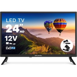 Televisor Grunkel LED24IV2 24" HD Ready con Adaptador a 12V para Camper y Caravanas