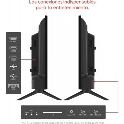 Televisor Grunkel LED24IV2 24" HD Ready con Adaptador a 12V para Camper y Caravanas