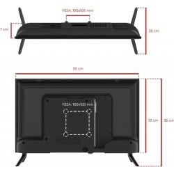 Televisor Grunkel LED24IV2 24" HD Ready con Adaptador a 12V para Camper y Caravanas