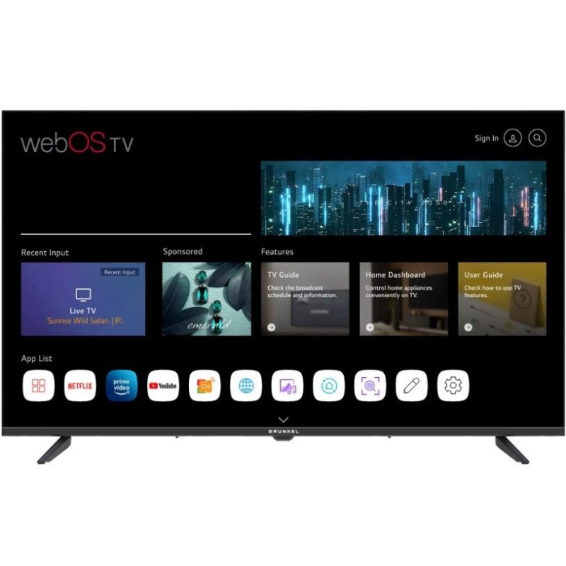 Televisor GRUNKEL LED-4300PBW 43" 4K UHD con Smart TV y WiFi