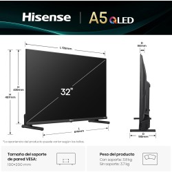 Fernseher Hisense 32A5Q 32" QLED Full HD mit Smart-TV und WLAN