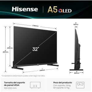Fernseher Hisense 32A5Q 32" QLED Full HD mit Smart-TV und WLAN