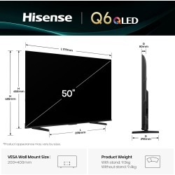 Fernseher Hisense 50A6Q 50" 4K Ultra HD mit Smart-TV und WLAN