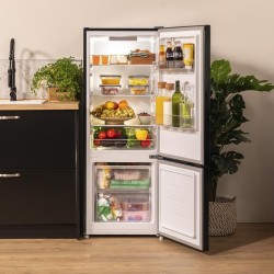 Frigorífico Combi Cecotec Bolero CoolMarket Combi 205 DF Black E Capacidad de 205 Litros
