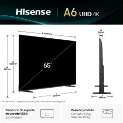 Televisor Hisense 65A6Q 65" 4K Ultra HD con Smart TV y WiFi
