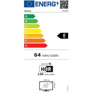 Televisor Hisense 55U6NQ Mini-LED 55" 4K Ultra HD con Smart TV y WiFi