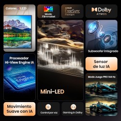 Fernseher Hisense 55E8Q Mini-LED 55" 4K Ultra HD mit Smart-TV und WLAN