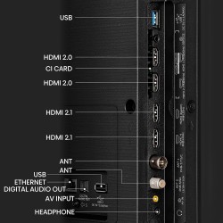 Televisor Hisense 75U7KQ Mini-LED Quantum Dot 75" 4K Ultra HD con Smart TV y WiFi