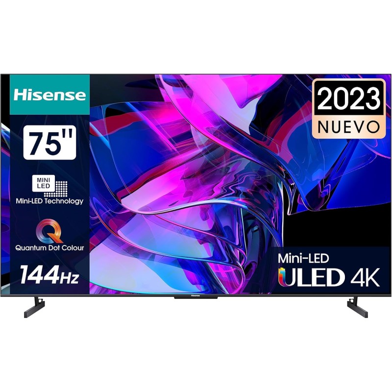 Televisor Hisense 75U7KQ Mini-LED Quantum Dot 75" 4K Ultra HD con Smart TV y WiFi