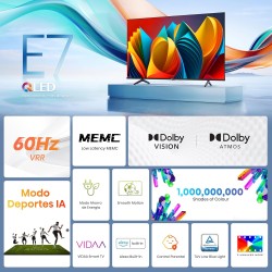 Fernseher Hisense 43E7NQ QLED 43" 4K Ultra HD mit Smart-TV und WLAN