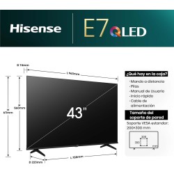 Fernseher Hisense 43E7NQ QLED 43" 4K Ultra HD mit Smart-TV und WLAN