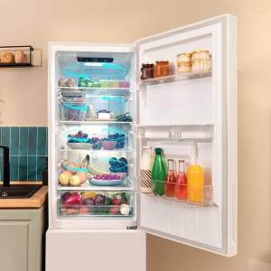 Frigorífico Combi Cecotec Bolero CoolMarket Combi 250 WD White Glass D Capacidad de 250 Litros