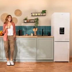 Frigorífico Combi Cecotec Bolero CoolMarket Combi 250 WD White Glass D Capacidad de 250 Litros