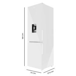 Frigorífico Combi Cecotec Bolero CoolMarket Combi 250 WD White Glass D Capacidad de 250 Litros