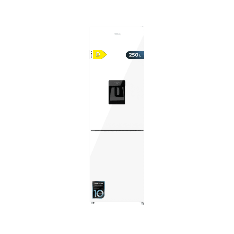 Frigorífico Combi Cecotec Bolero CoolMarket Combi 250 WD White Glass D Capacidad de 250 Litros Frigorífico Combi Cecotec Bolero CoolMarket Combi 250 WD White Glass D Capacidad de 250 Litros
