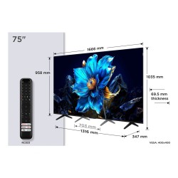 Televisor TCL 75P7K 75" QLED 4K Ultra HD con Smart TV y WiFi