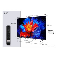 Televisor TCL 75P8K 75" QLED 4K Ultra HD con Smart TV y WiFi