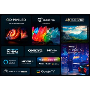 Televisor TCL 65C855 65" Mini-LED 4K Ultra HD con Smart TV y WiFi