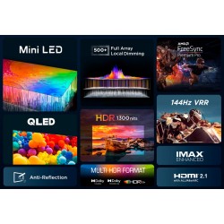 Televisor TCL 75C805 75" Mini-LED 4K Ultra HD con Smart TV y WiFi