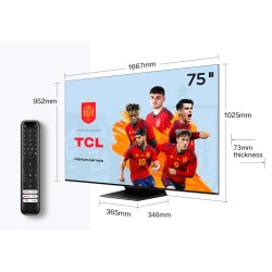 Televisor TCL 75C805 75" Mini-LED 4K Ultra HD con Smart TV y WiFi