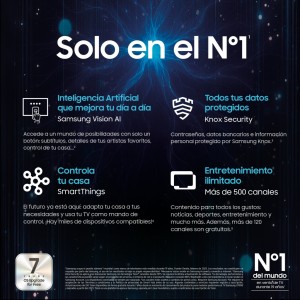 Televisor Samsung TU50U7025FKXXC Crystal UHD 50" 4K Ultra HD con Smart TV y WiFi