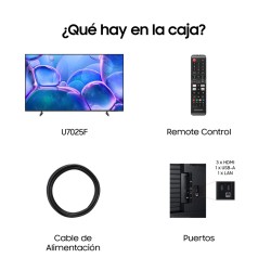 Televisor Samsung TU50U7025FKXXC Crystal UHD 50" 4K Ultra HD con Smart TV y WiFi