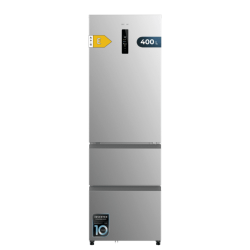 Frigorífico Combi Cecotec Bolero CoolMarket Combi FD 400 Inox E Capacidad de 400 Litros