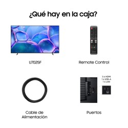 Televisor Samsung TU75U7025FKXXC Crystal UHD 75" 4K Ultra HD con Smart TV y WiFi