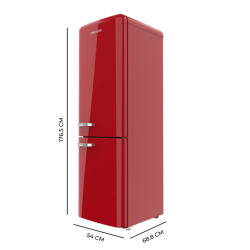 Kühlschrank Combi Cecotec Bolero CoolMarket Combi Origin 231 NF Red E Kapazität von 231 Liter