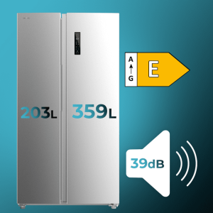 Amerikanischer Kühlschrank Cecotec Bolero CoolMarket SBS 562 Inox E Kapazität von 562 Liter