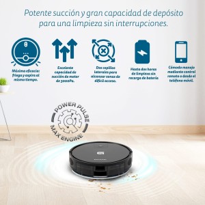 Robot Aspirador Grunkel I-DANCEREASY 2 en 1 con Navegacion Libre y WiFi