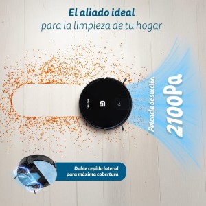 Robot Aspirador Grunkel I-DANCEREASY 2 en 1 con Navegacion Libre y WiFi