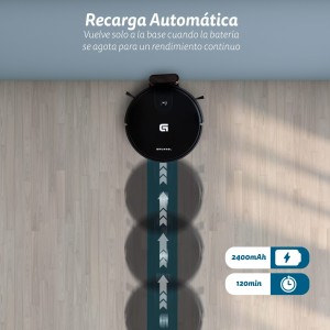 Robot Aspirador Grunkel I-DANCEREASY 2 en 1 con Navegacion Libre y WiFi