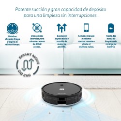 Saugroboter Grunkel I-DANCERGYRO Roboter Staubsauger  2 in 1 mit Gyroscopic Navigation und WiFi