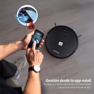 Saugroboter Grunkel I-DANCERGYRO Roboter Staubsauger  2 in 1 mit Gyroscopic Navigation und WiFi