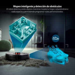 Robot Aspirador Grunkel I-DANCERTURBOLASER 2 en 1 con Navegación Láser y WiFi